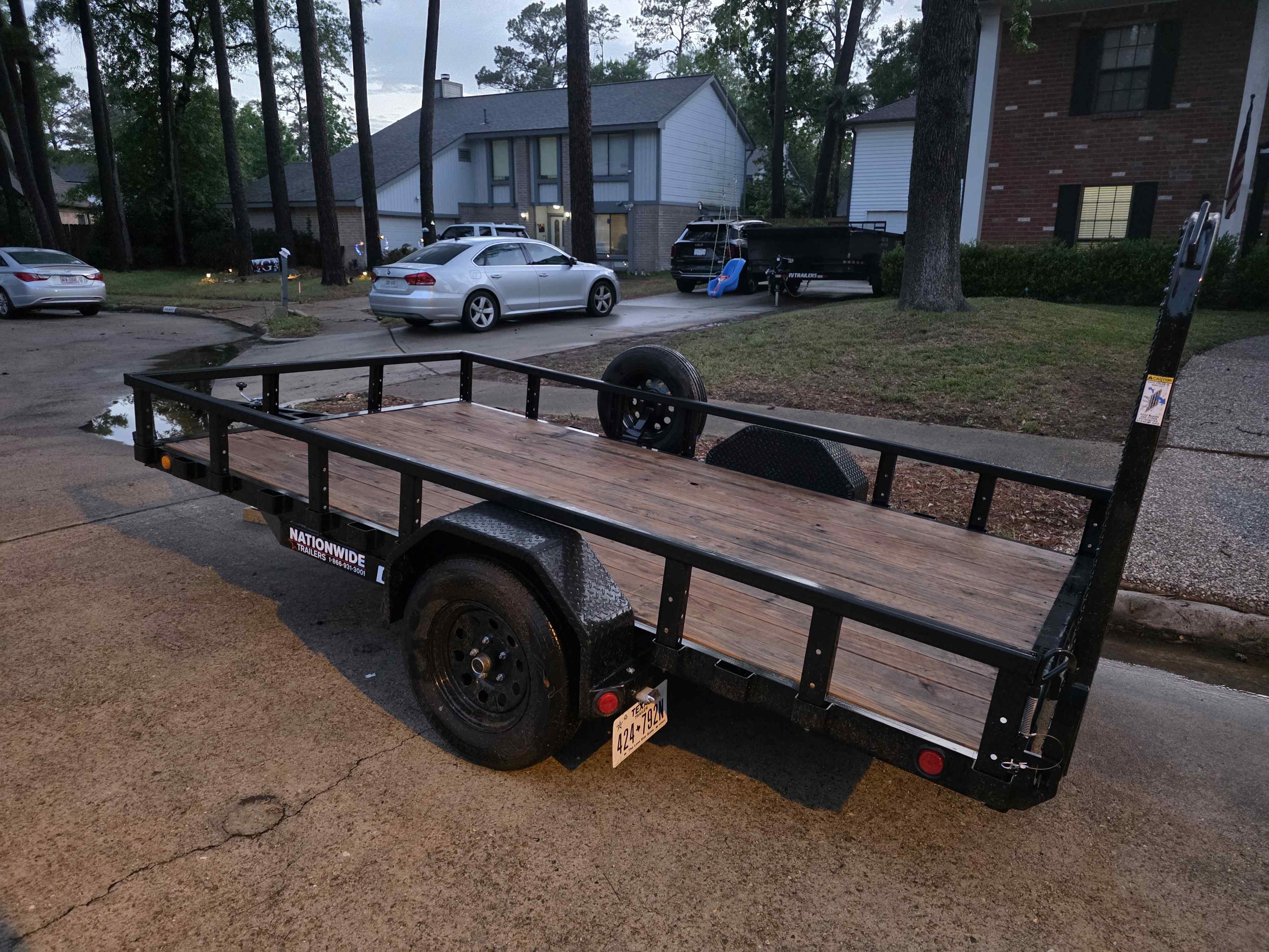 12x77 PJ Utility Trailer side view